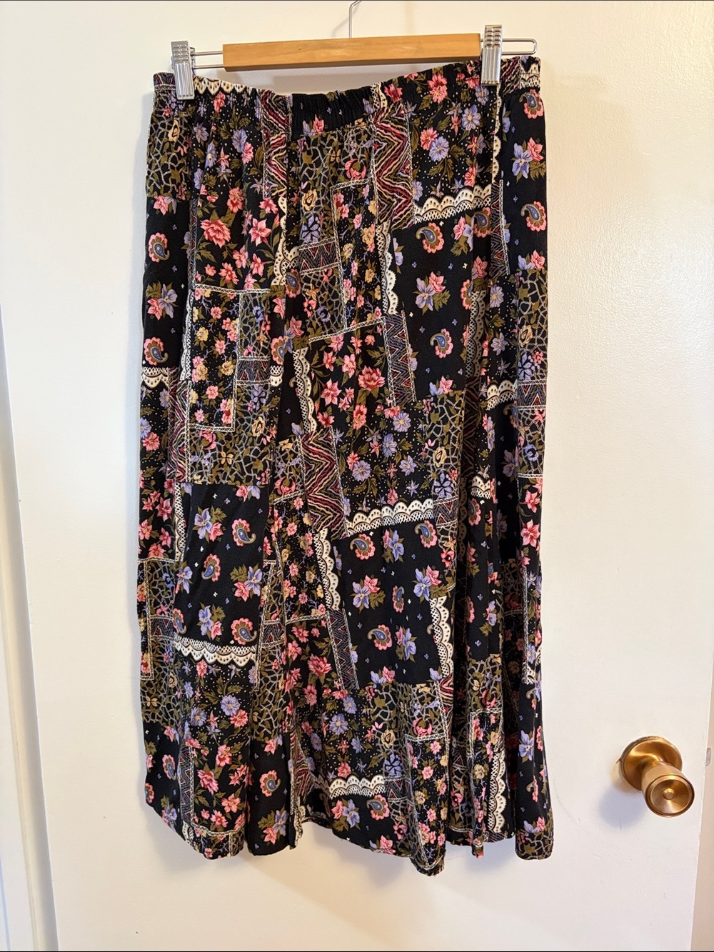 Vintage Ventini imitation patchwork cottagecore skirt